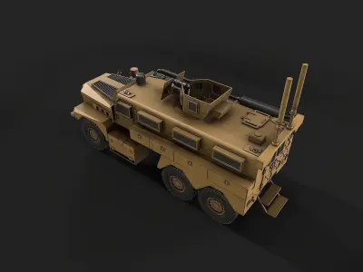 Cougar MRAP 6X6 Low-poly 3D model