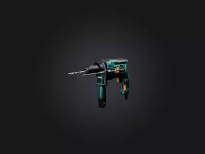 Hammer Drill Low-poly 3D model