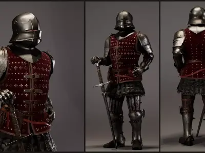 Knight 4 - Metahuman and Customization System Low-poly 3D model