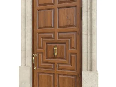 Entrance classic door 140 3D model