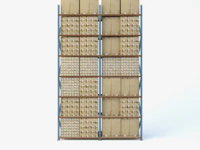 Warehouse Shelf Stack 3D model