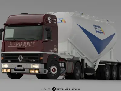 Renault Trucks R Serie pack and Cement Tanker Trailer
