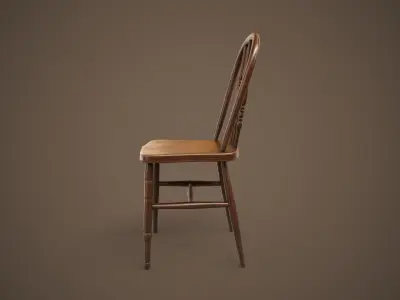 Vintage chair Low-poly 3D model get