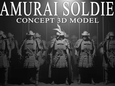 Samurai Soldier 3D CONCEPT ART model  3D model
