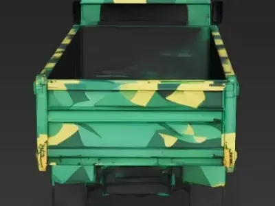 Realistic Military Cargo Truck 3D Model Low-poly 3D model