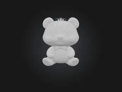 cute cartoon bear model 3D model