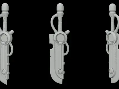 Sword Game asset Low-poly 3D model