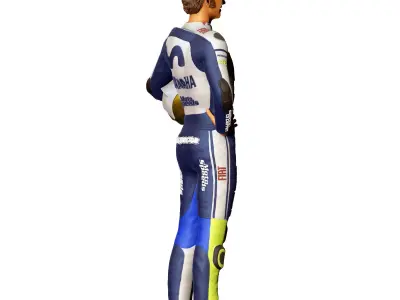 Valentino Rossi Italian race driver 3D print model