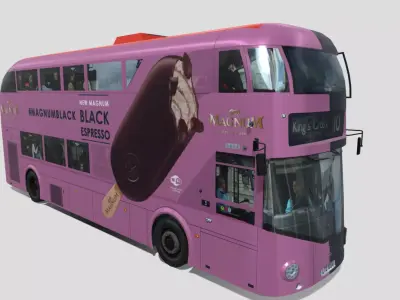 Wrightbus Routemaster Magnum ice livery Low-poly 3D model