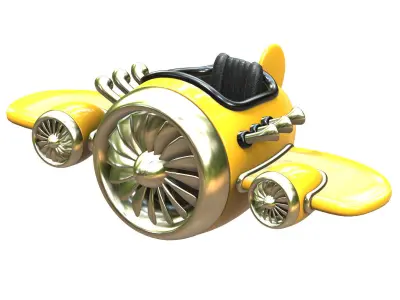 Airplane Stylized 3d model Low-poly 3D model