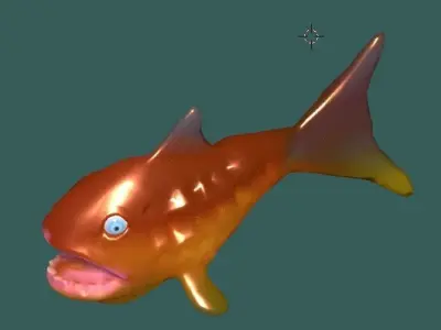 Clown Fish animated Low-poly 3D model