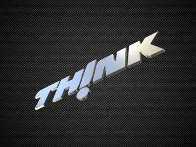Think Logo 3D model by 3dlogoman