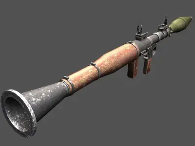 RPG-7 game ready military weapon Free low-poly 3D model