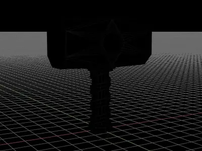Game-Ready Hammer Model Low-poly 3D model
