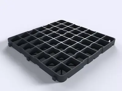 Industrial Plastic Pallet Floor Grid 3D model