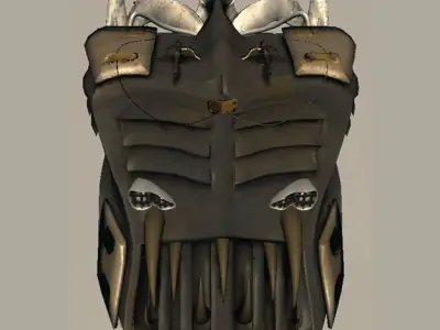 Camthrace helmet with horns and spikes 3D print model