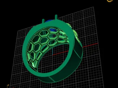 dragon ring 3D print model 7