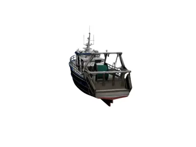 Fishing Boat Commercial Marine Vessel 3D model