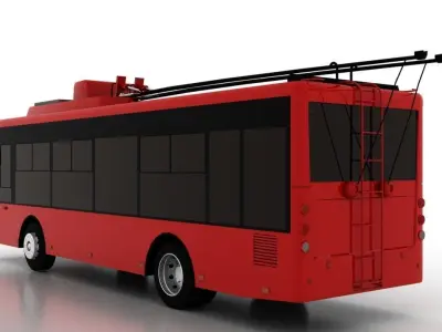 Trolleybus Bogdan T60112 Low Low-poly 3D model