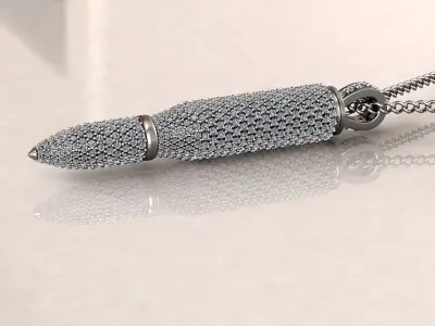 Bullet pendant 38 3D print model