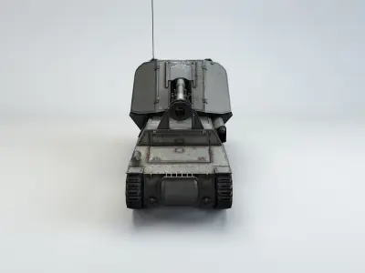 Low Poly Marder I tank destroyer Low-poly 3D model