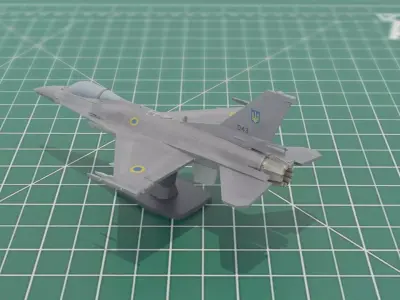 F16C Falcon Jet Aircraft 3MF Model 3D print model