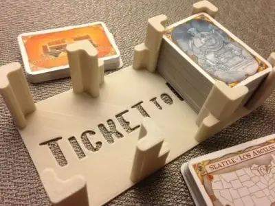 Ticket to Ride card holder Free 3D print model