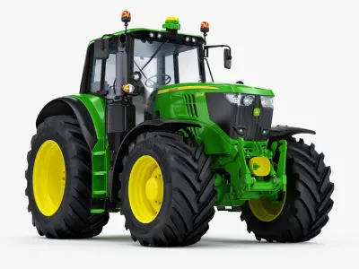 Farm Tractor John Deere 6195M 3D model