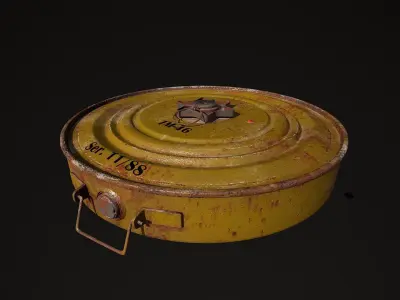 Military explosive mine collection 3D Model Pack