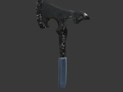 Fantasy Battle Axe - Optimized and UV Unwrapped 3D Model FREE Free low-poly 3D model