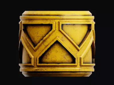 Scifi Tech Canister Low-poly 3D model