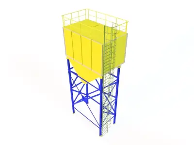 40 TON SILO Low-poly 3D model