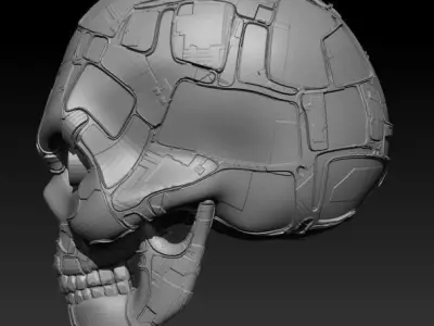 Mech Skull 3D model