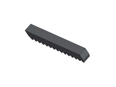 Involute Rack Low-poly 3D model