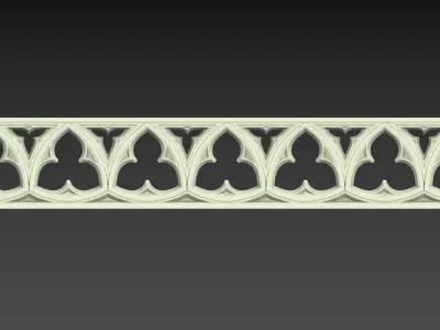 Gothic seamless ornament 06 3D print model