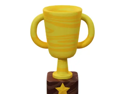 Educational Cup 3D Icon Free low-poly 3D model