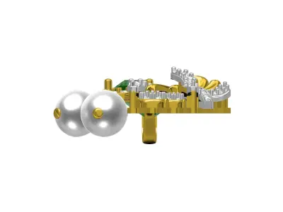Antique Art Deco Pearl Drop Pendant 3D print model