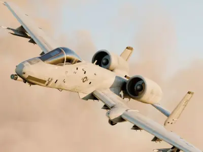 A10 Thunderbolt 2 Fully Rigged Game Ready 3D model