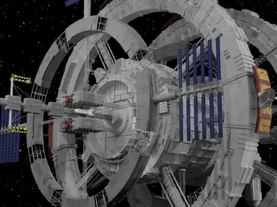 space station 3D model get