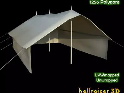 Military Tent - 2 Low-poly 3D model