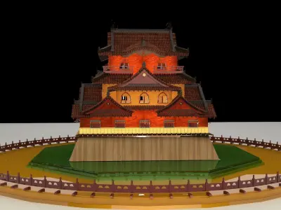 Chinese ancient  house   3D model purchase