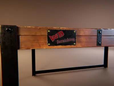 Coffee Table 2 Low-poly 3D model