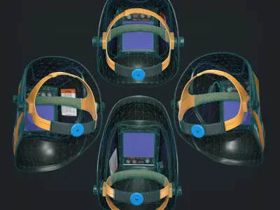 Welding mask 3d model Low-poly Low-poly 3D model