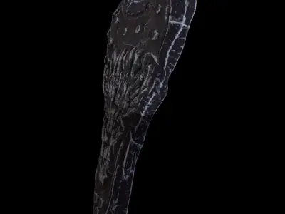 high  quality fantasy shield Low-poly 3D model