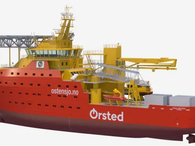 Wind Farm Support Vessel Edda Mistral 3D model