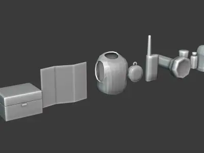 SURVIVAL PACK Low-poly 3D model