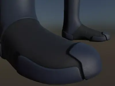 Shoe Sci-fi low-poly Low-poly 3D model