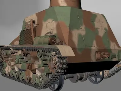Type-95 So-ki with interior 3D model