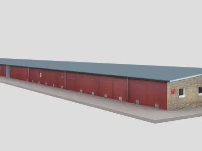 Realistic European City Block Building 38 Low-poly 3D model