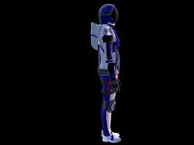 Astronaut Spacesuit Greece 3D model